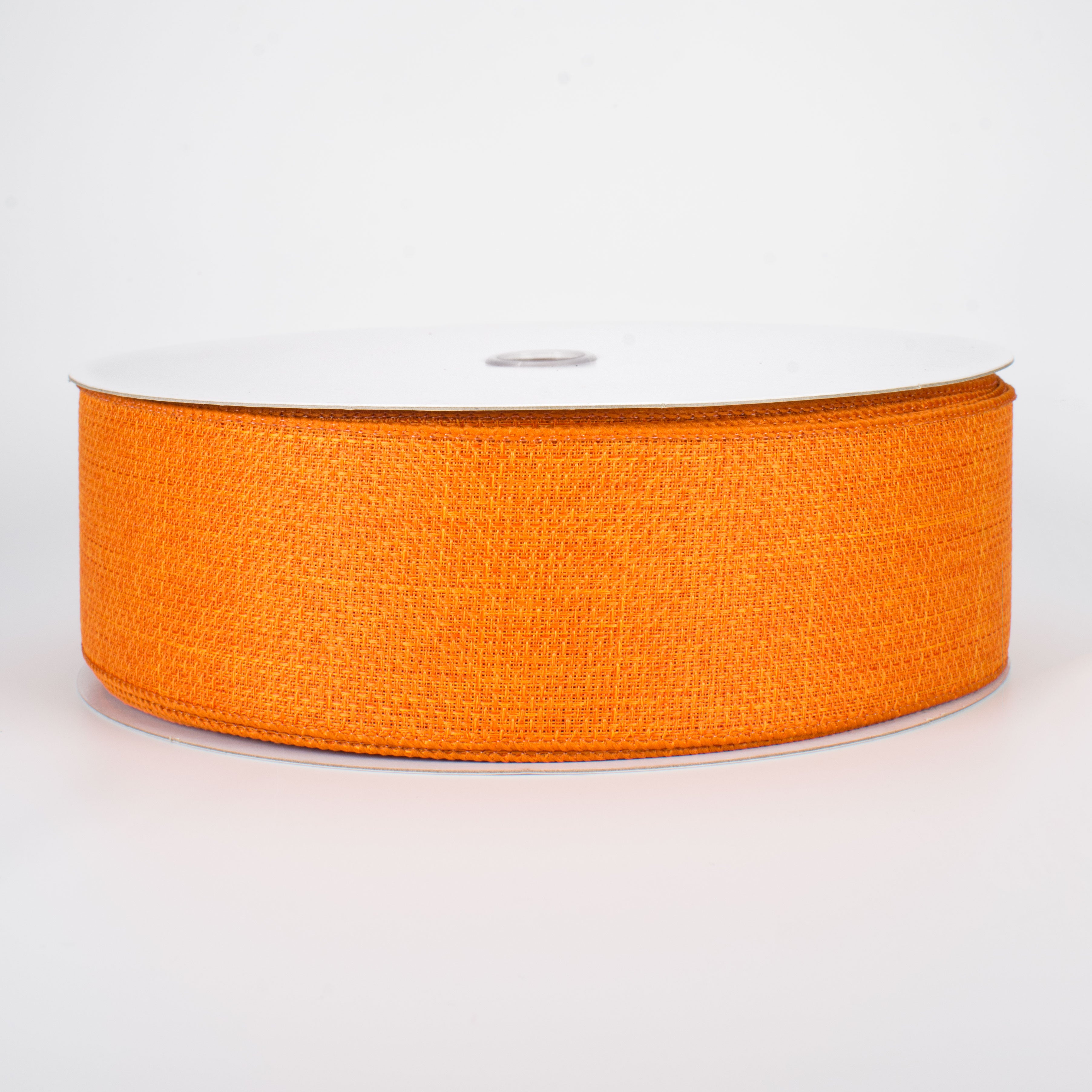2.5" Royal Faux Burlap Ribbon: Orange (50 Yards)