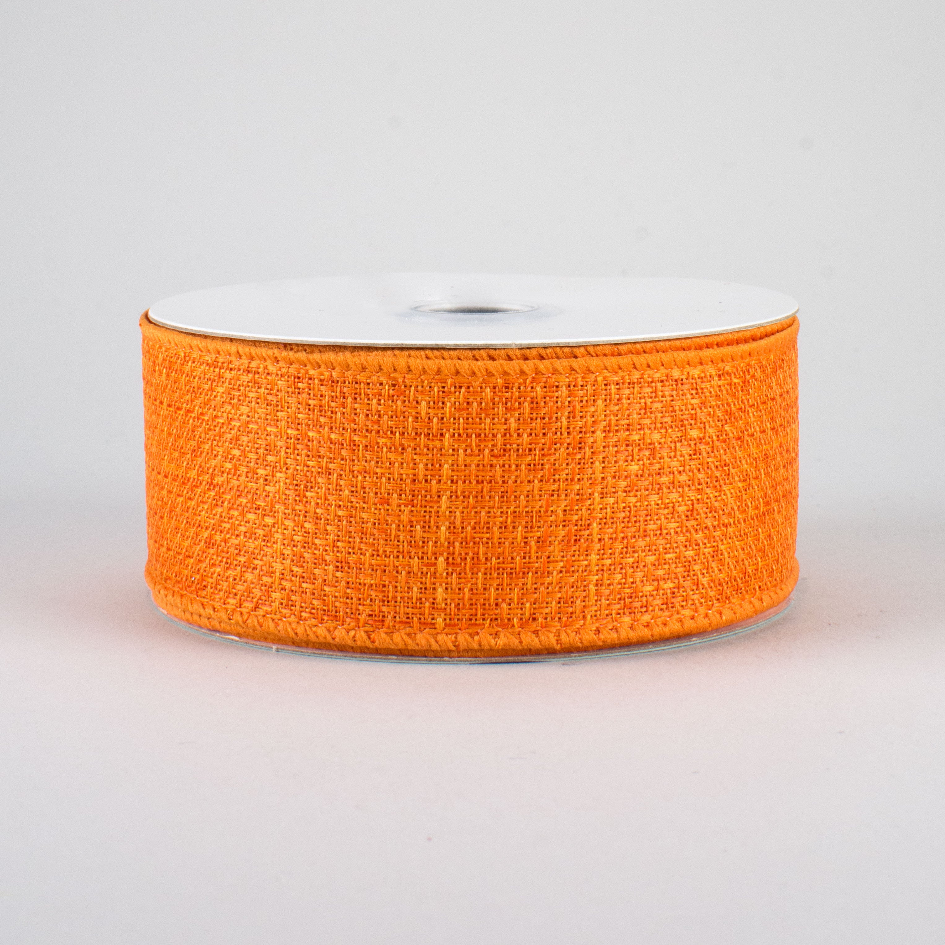 1.5" Royal Faux Burlap Ribbon: Orange (10 Yards)