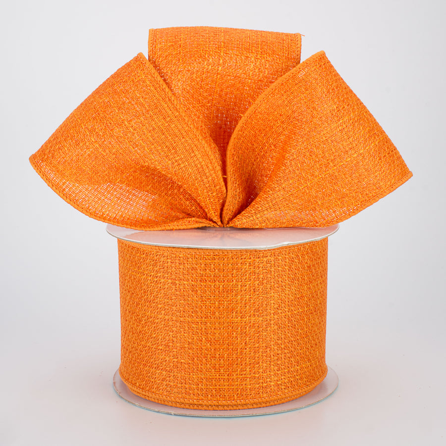 2.5" Royal Faux Burlap Ribbon: Orange (10 Yards) Lifestyle Photo