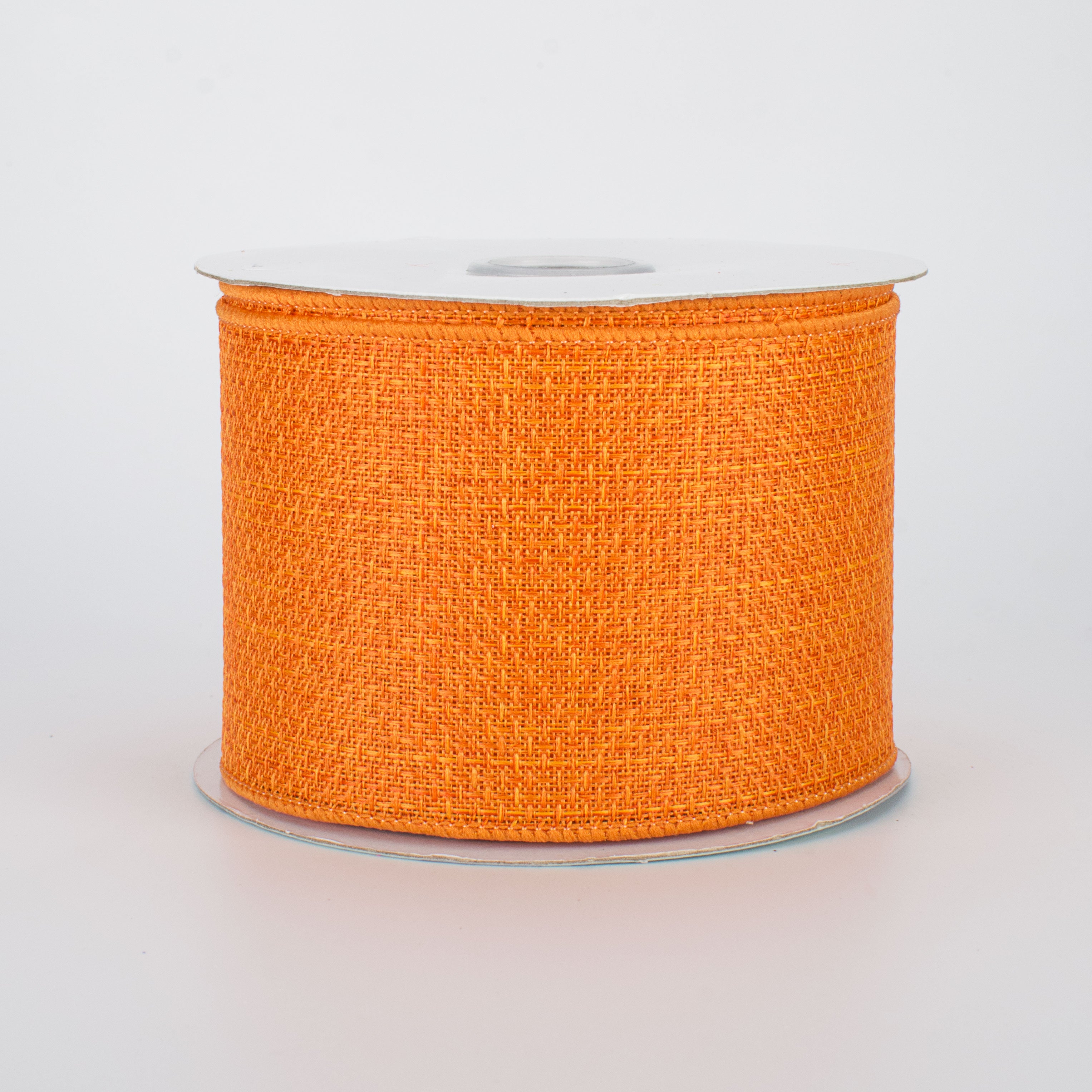2.5" Royal Faux Burlap Ribbon: Orange (10 Yards)