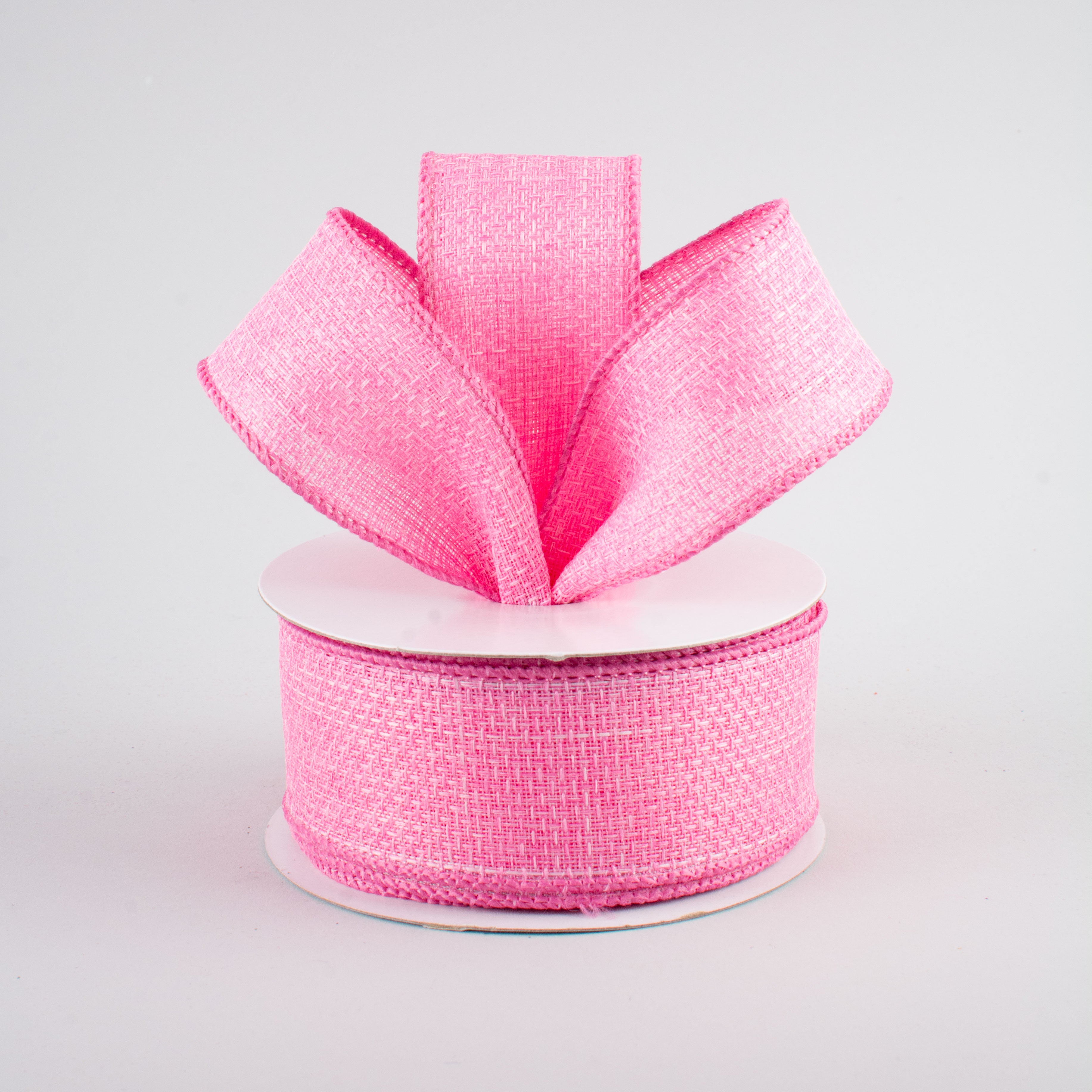 1.5" Royal Faux Burlap Ribbon: Pink (10 Yards) Lifestyle Photo