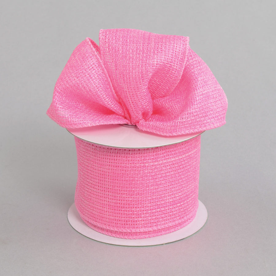 2.5" Royal Faux Burlap Ribbon: Pink (10 Yards) Lifestyle Photo