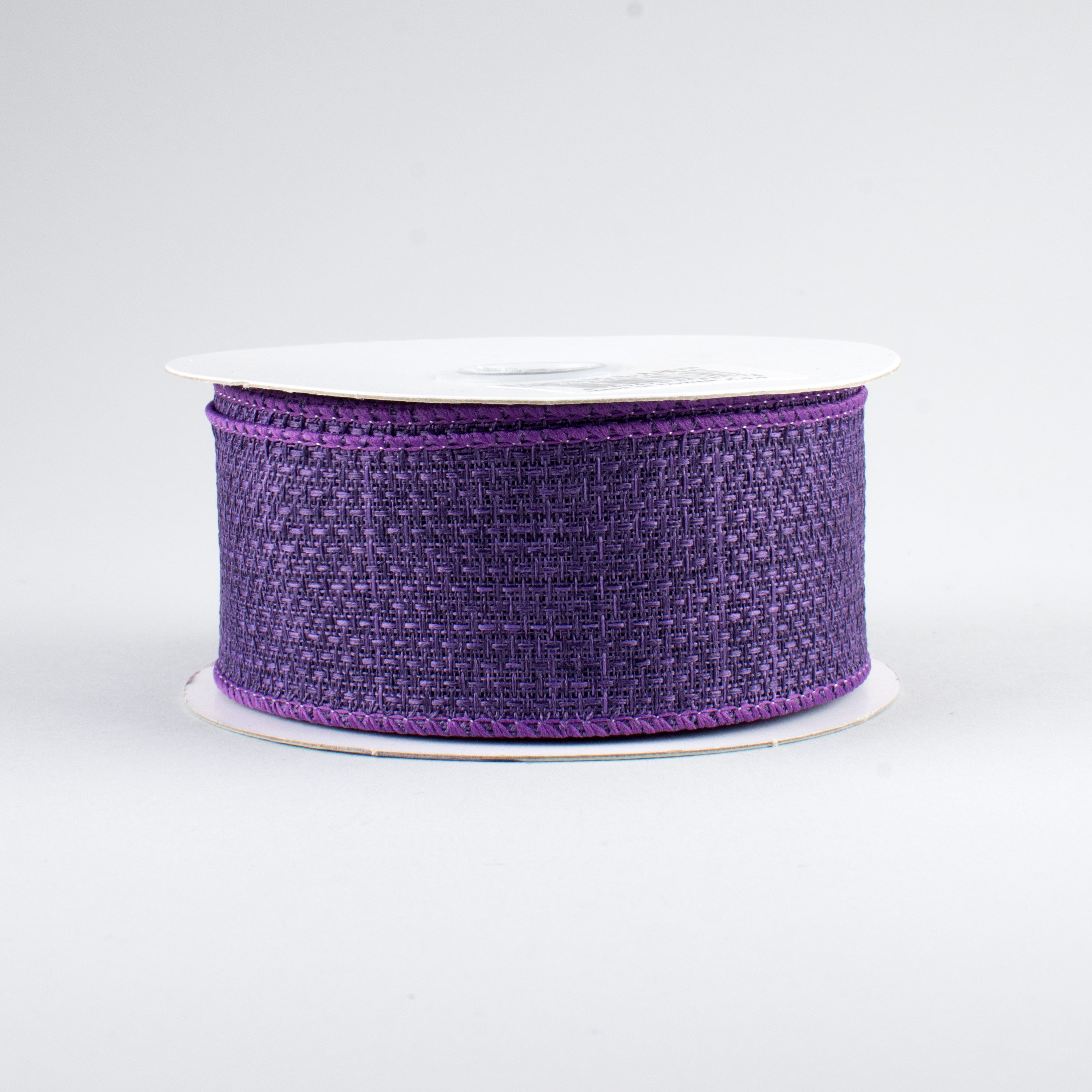 1.5" Royal Faux Burlap Ribbon: Purple (10 Yards)