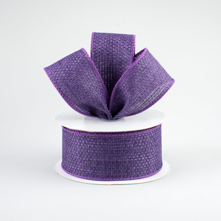 1.5" Royal Faux Burlap Ribbon: Purple (10 Yards) Lifestyle Photo