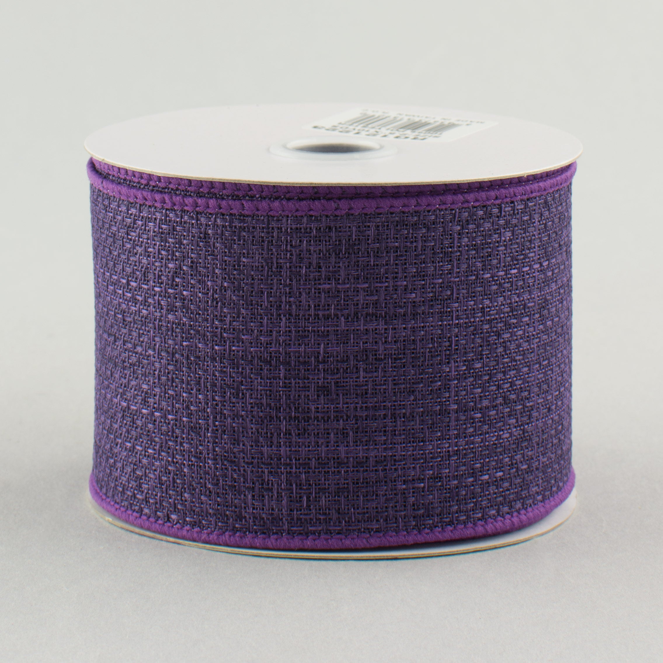 2.5" Royal Faux Burlap Ribbon: Purple (10 Yards)