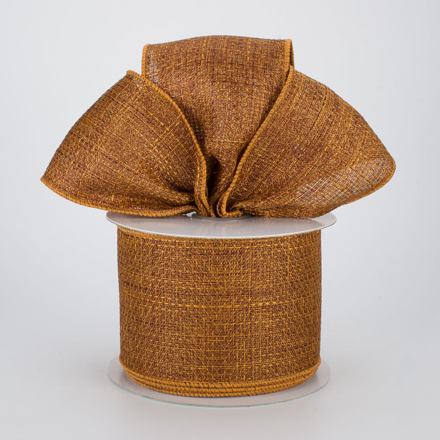 2.5" Royal Faux Burlap Ribbon: Rust (10 Yards) Lifestyle Photo