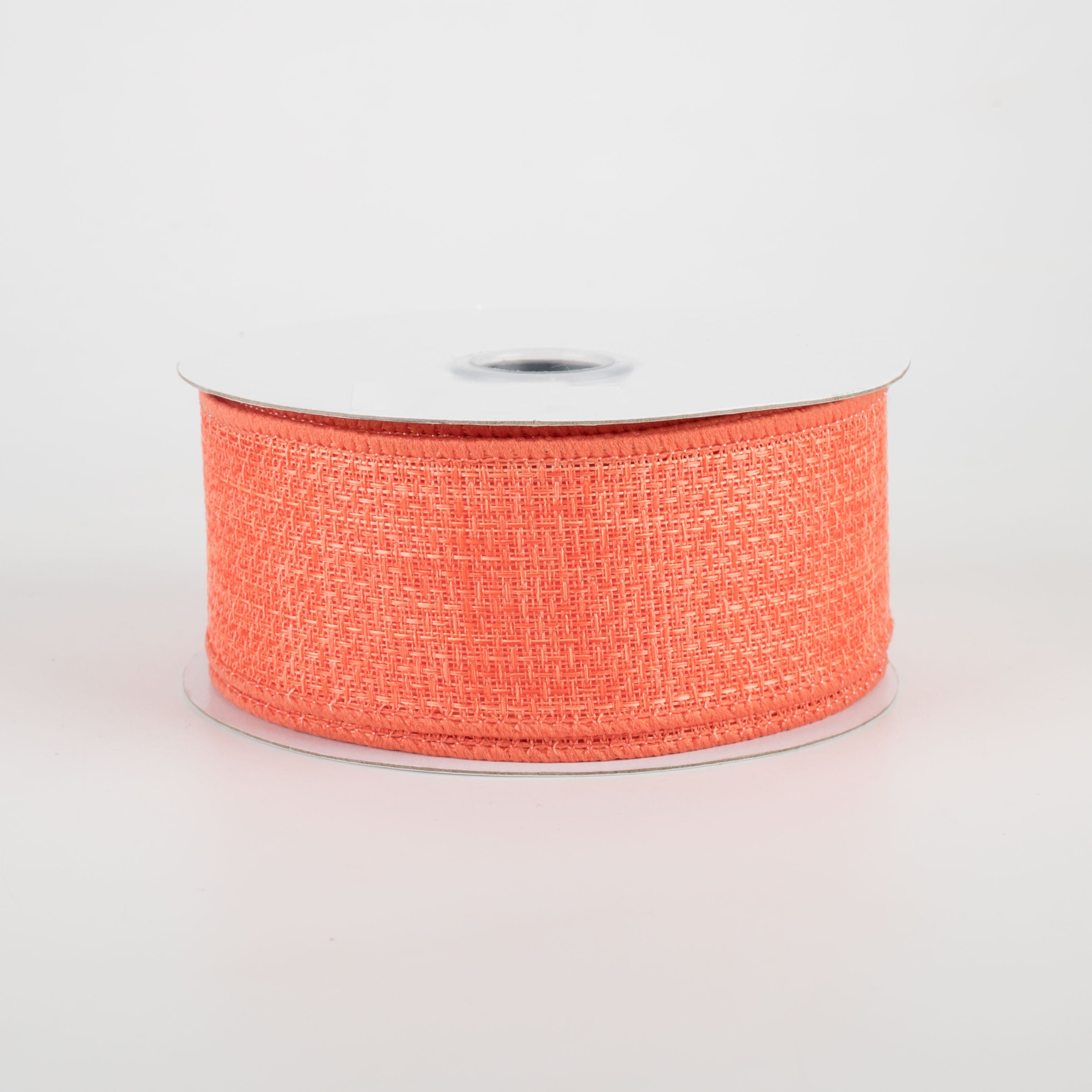 1.5" Royal Faux Burlap Ribbon: Salmon (10 Yards)