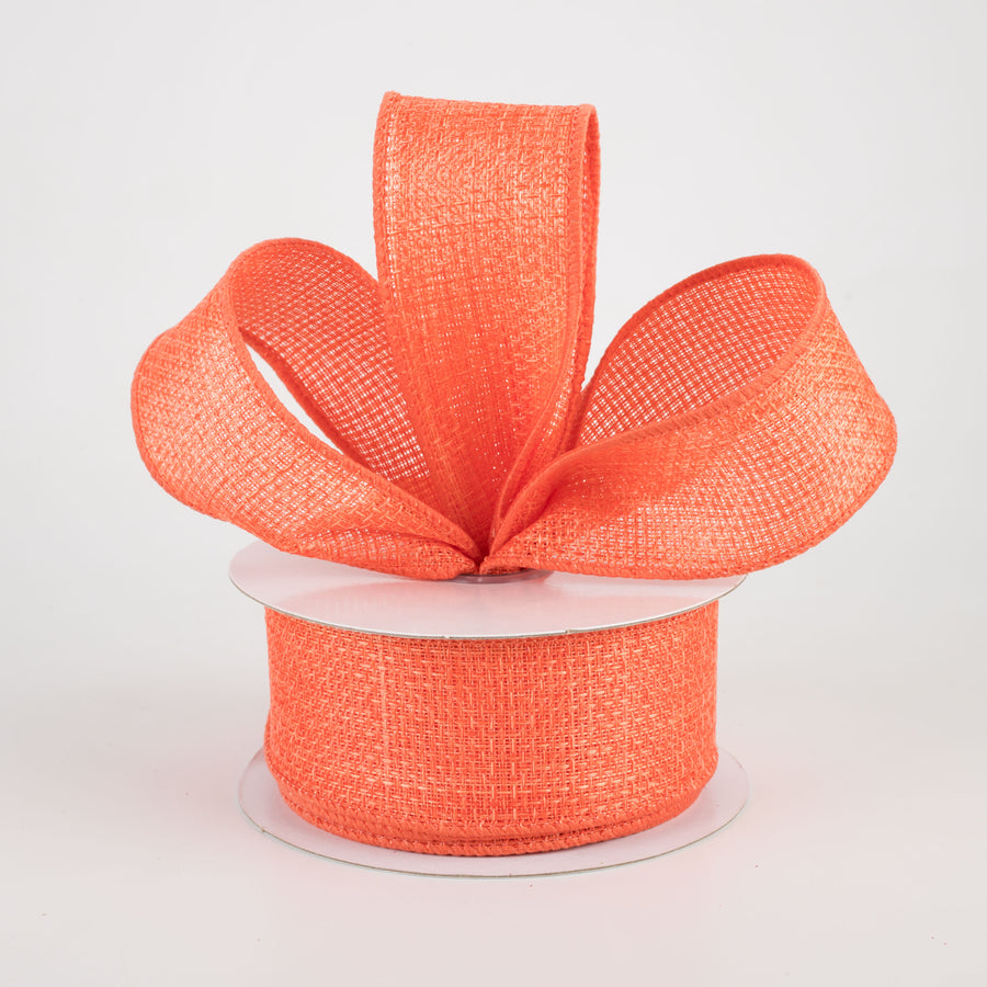 1.5" Royal Faux Burlap Ribbon: Salmon (10 Yards) Lifestyle Photo