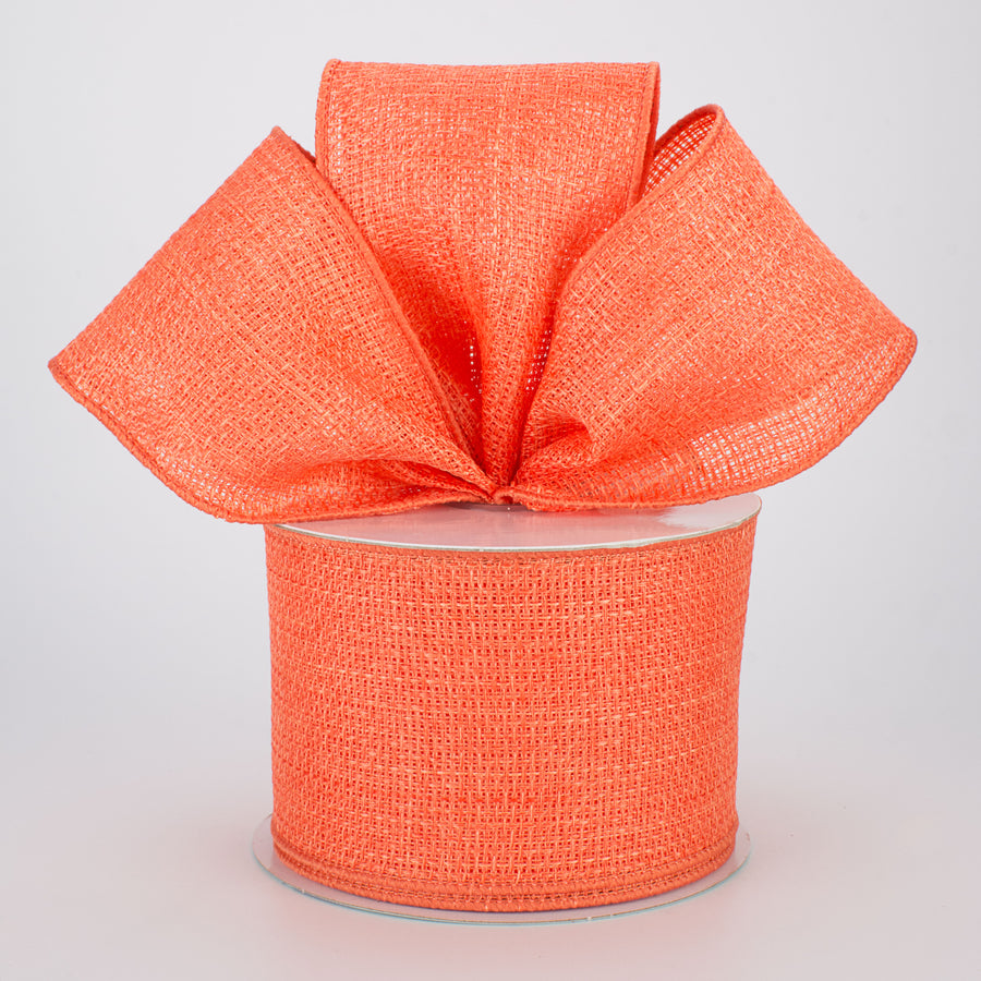 2.5" Royal Faux Burlap Ribbon: Salmon (10 Yards) Lifestyle Photo