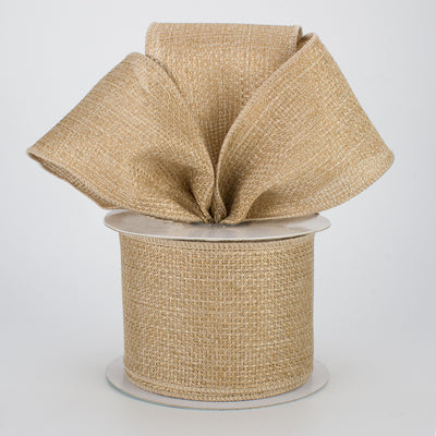 2.5" Royal Faux Burlap Ribbon: Tan (10 Yards) Lifestyle Photo