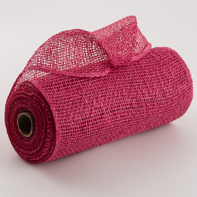 10" Poly Burlap Mesh: Fuchsia Pink