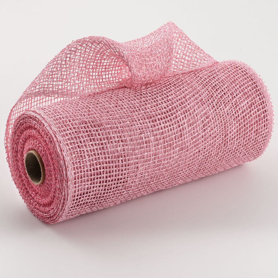 10" Poly Burlap Mesh: Light Pink