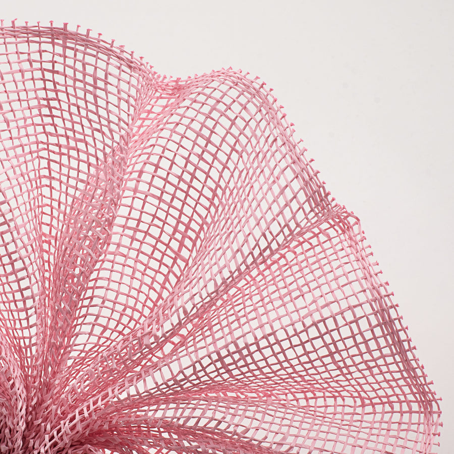10" Poly Burlap Mesh: Light Pink