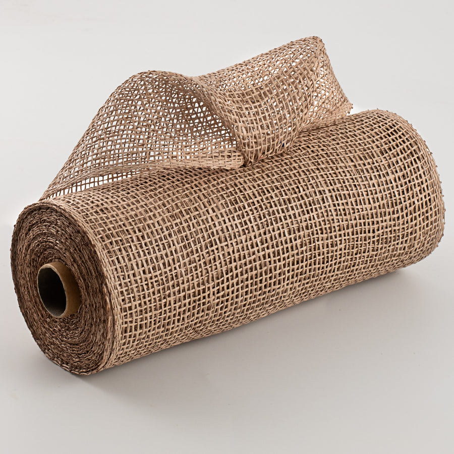 10" Poly Burlap Mesh: Natural Brown