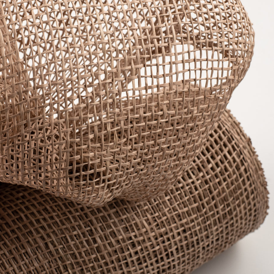 10" Poly Burlap Mesh: Natural Brown