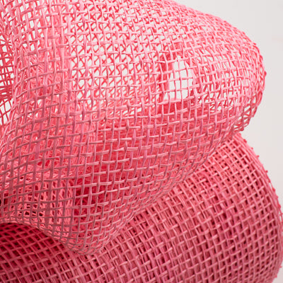 10" Poly Burlap Mesh: Pink