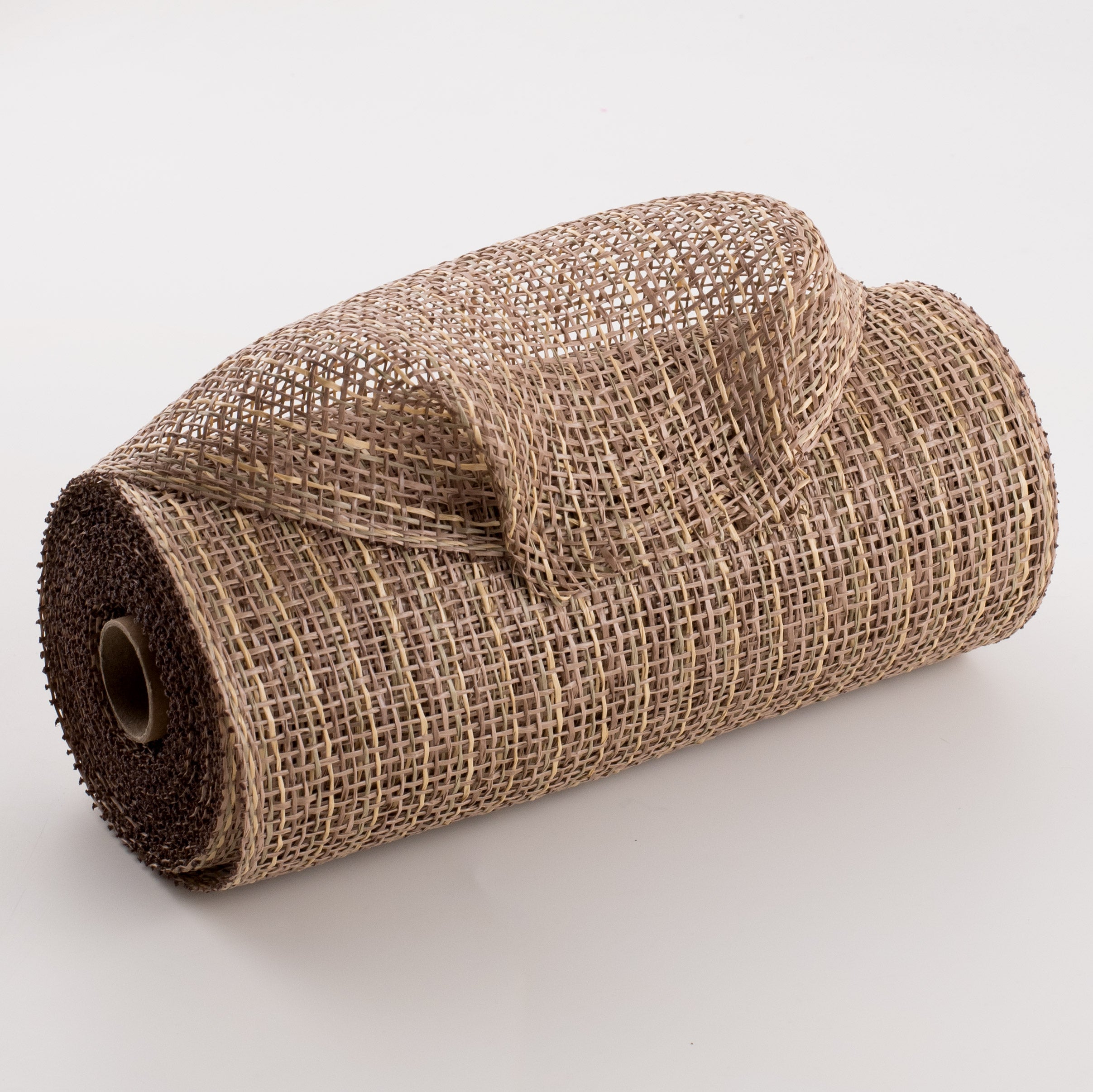 10" Poly Burlap Mesh: Moss, Beige & Brown Thin Stripe