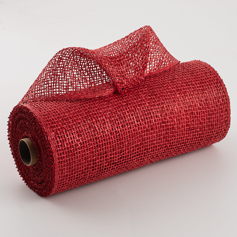 10" Poly Burlap Mesh: Red