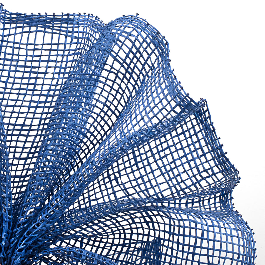 10" Poly Burlap Mesh: Royal Blue
