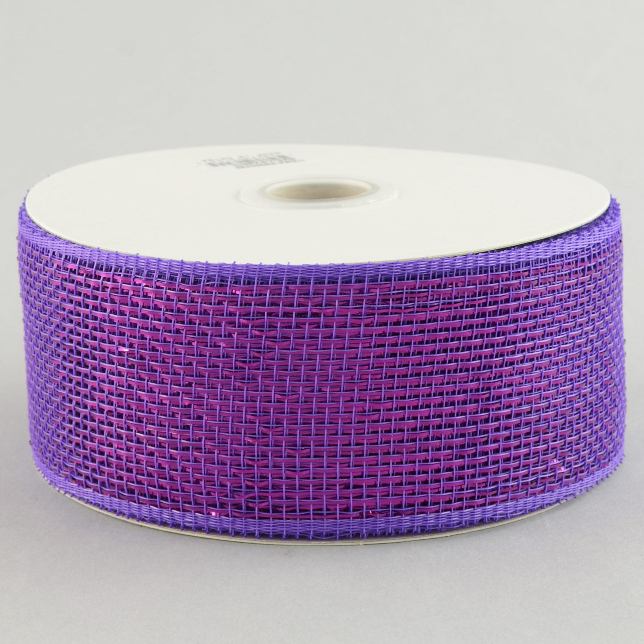 2.5" Poly Deco Mesh Ribbon: Metallic Purple