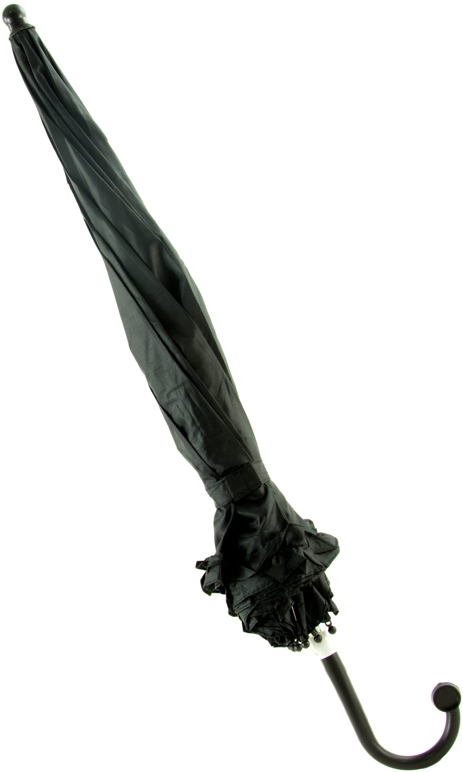 18" Ruffle Umbrella: Black Lifestyle Photo