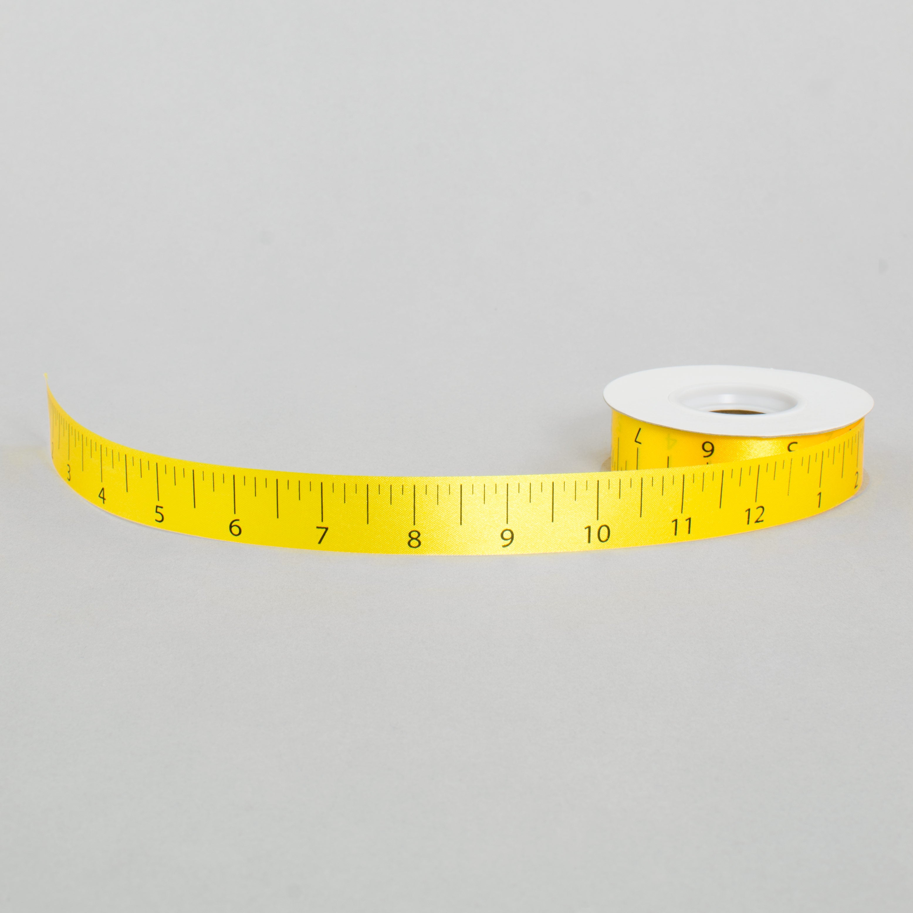 7/8" Ruler Ribbon: Black & Yellow (25 Yards) detail photo 3
