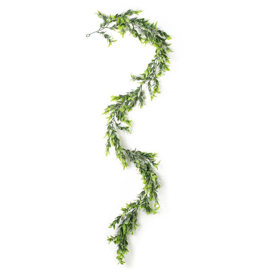 6' Ruscus Foliage Garland detail photo 4