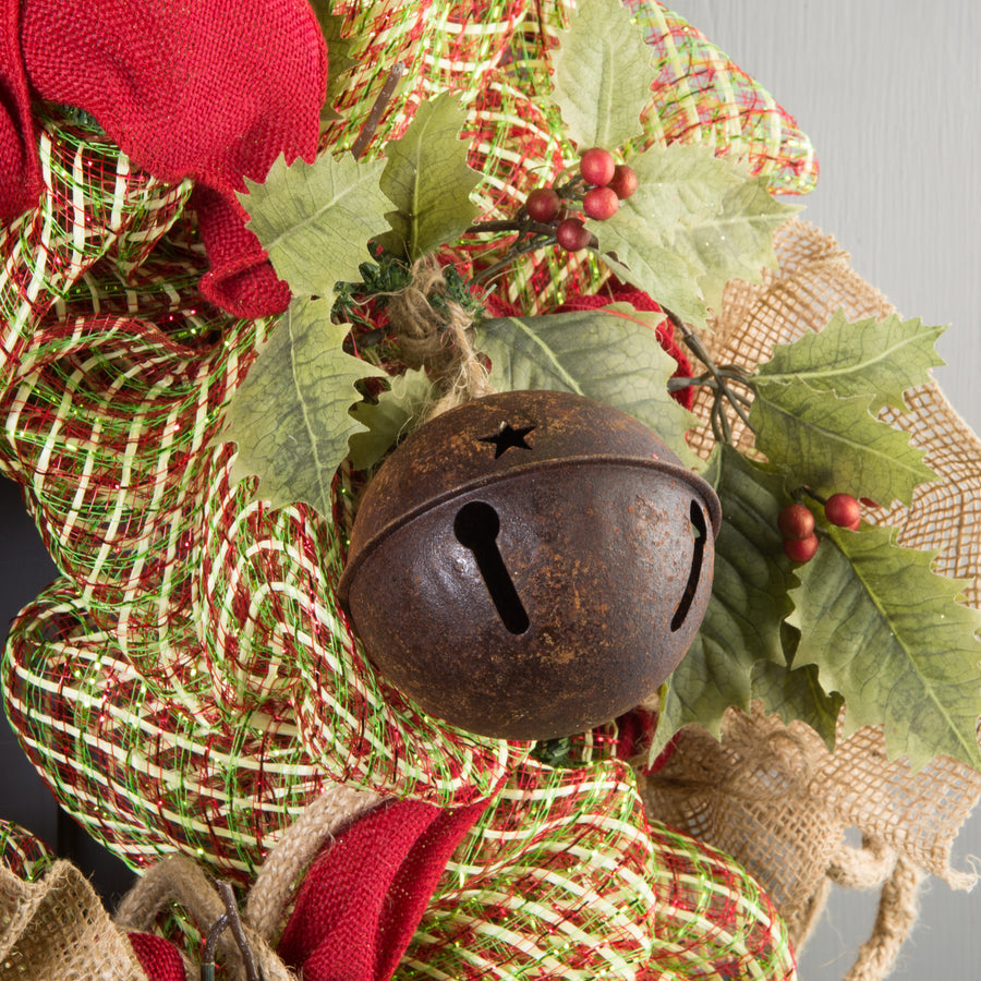 4" Rust Metal Jingle Bell Lifestyle Photo