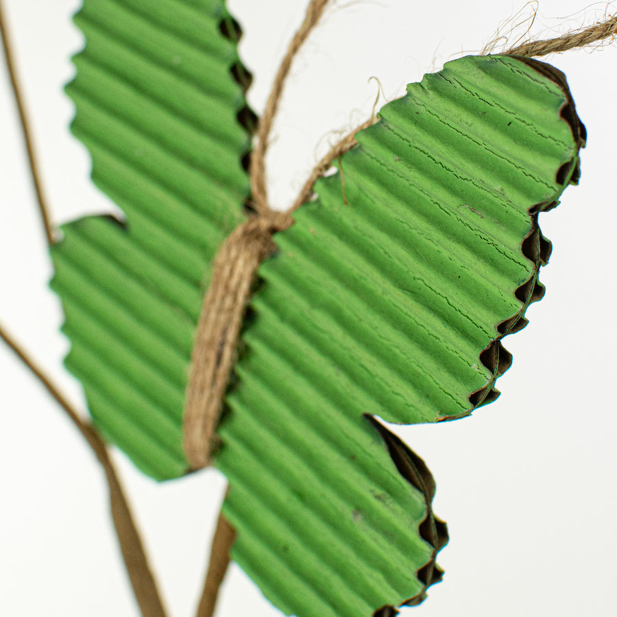 21" Rustic Corrugated Butterfly Pick: Green Lifestyle Photo