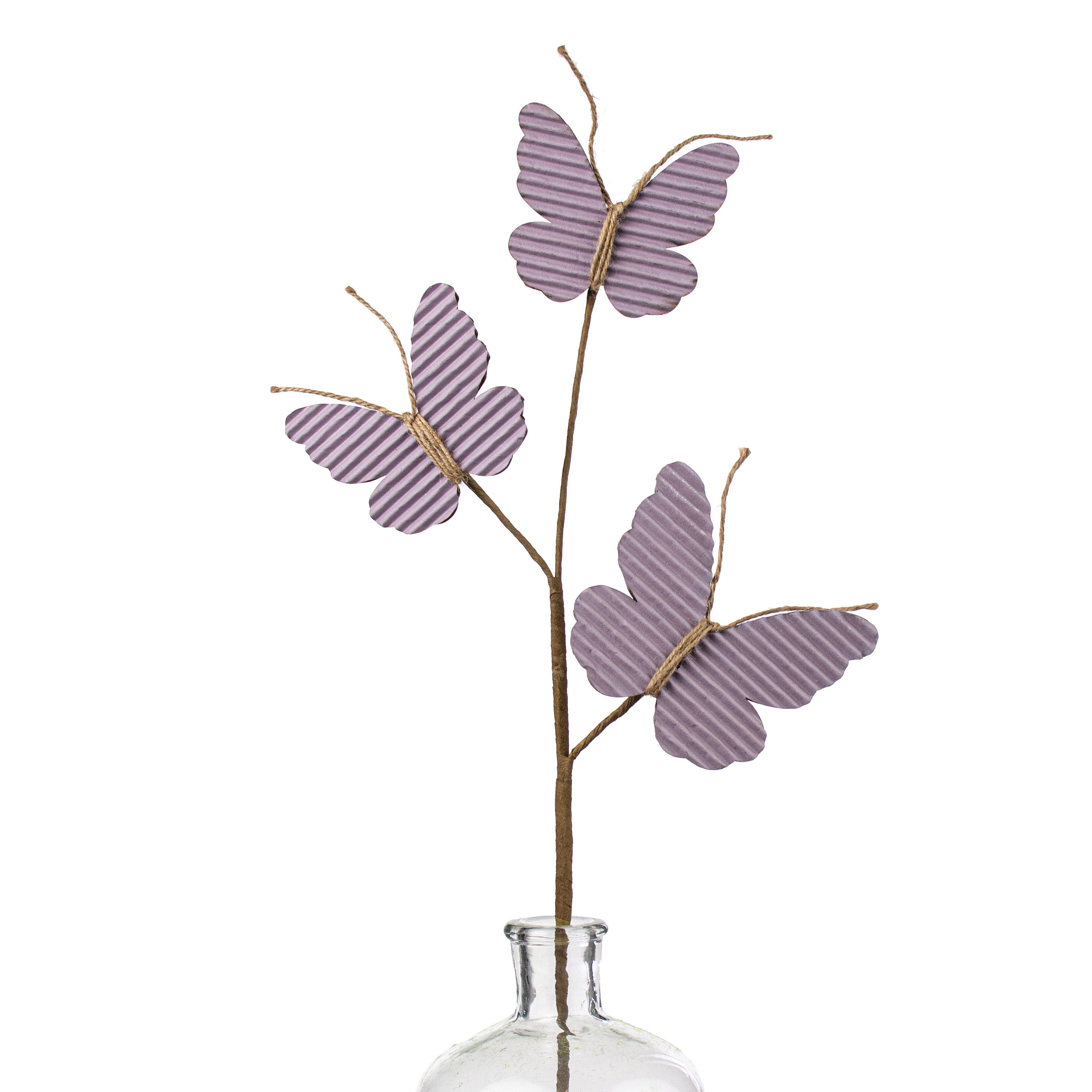 21" Rustic Corrugated Butterfly Pick: Purple Item Number: 182135