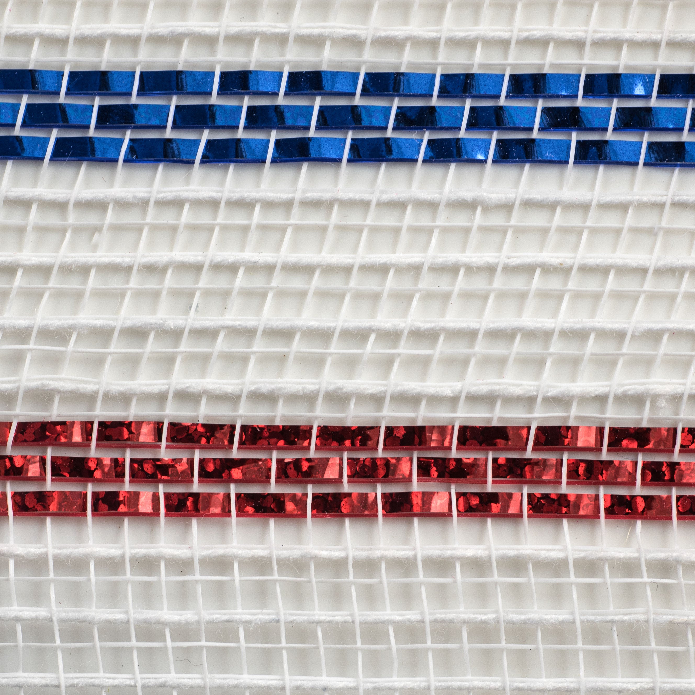 10" Cotton Poly Deco Mesh: Red/White/Blue (10 Yards)
