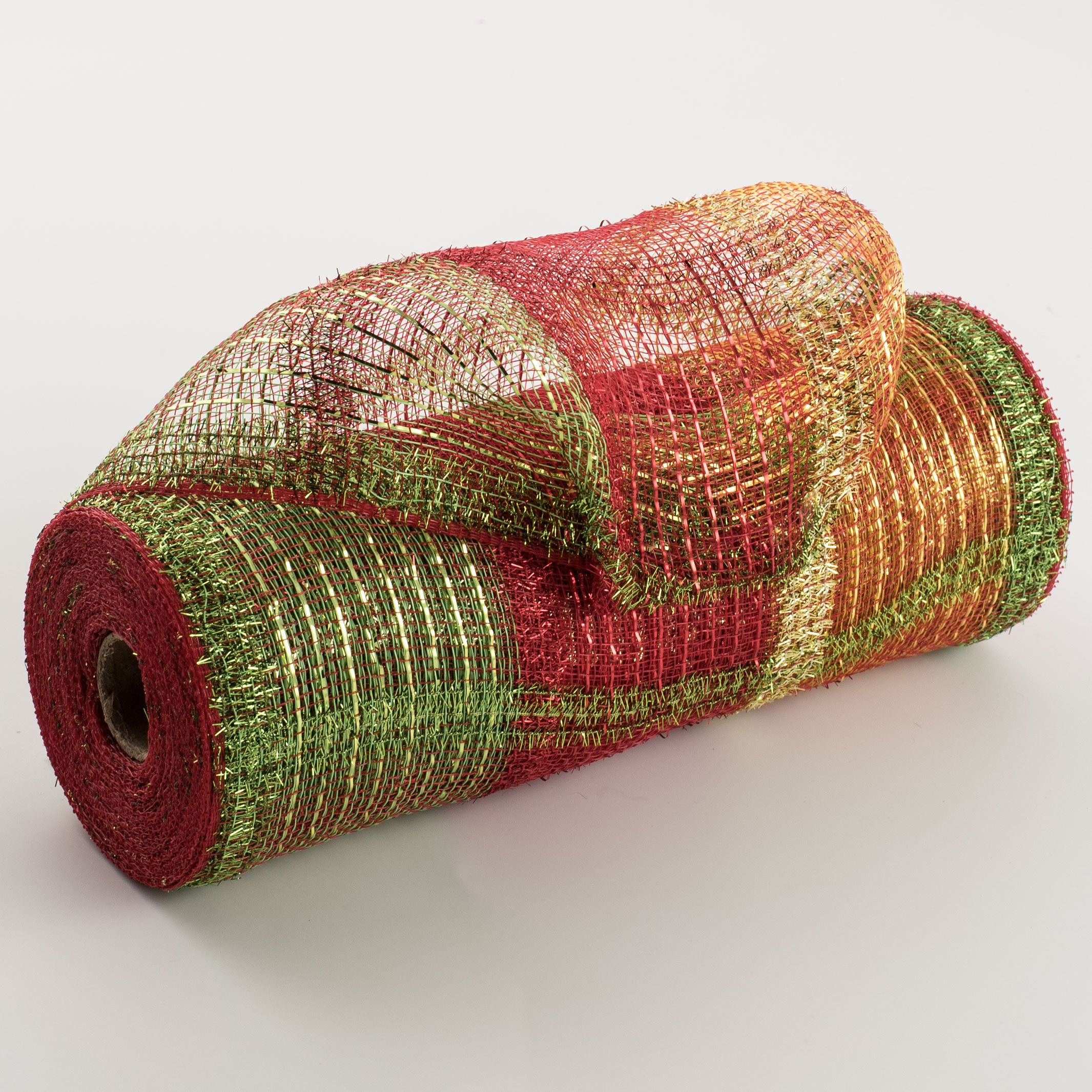 10" Poly Deco Tinsel Mesh: Holiday Plaid (10 Yards)