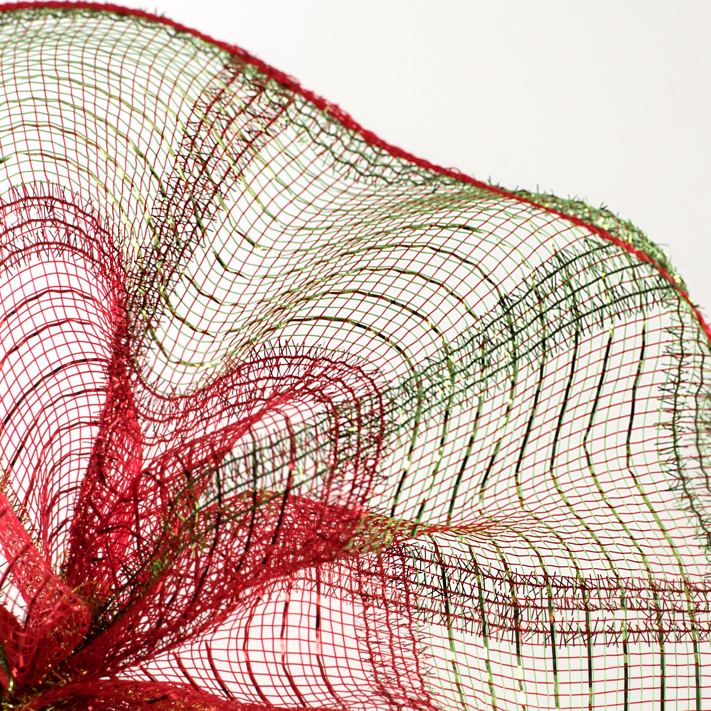 10" Poly Deco Tinsel Mesh: Holiday Plaid (10 Yards)