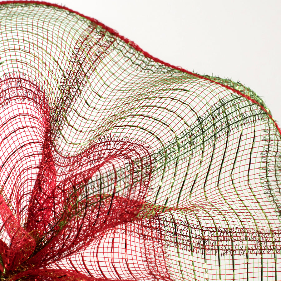 10" Poly Deco Tinsel Mesh: Holiday Plaid (10 Yards)