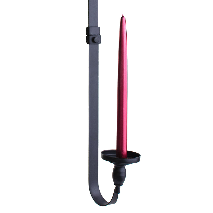 30" Adjustable Over the Door Wreath Hanger with Candle Holder