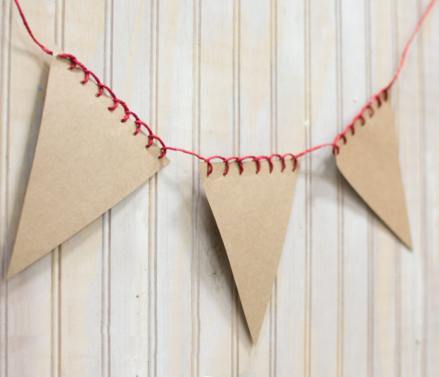 Small Cardboard Paper Triangle Pennant Banner Tags (12)