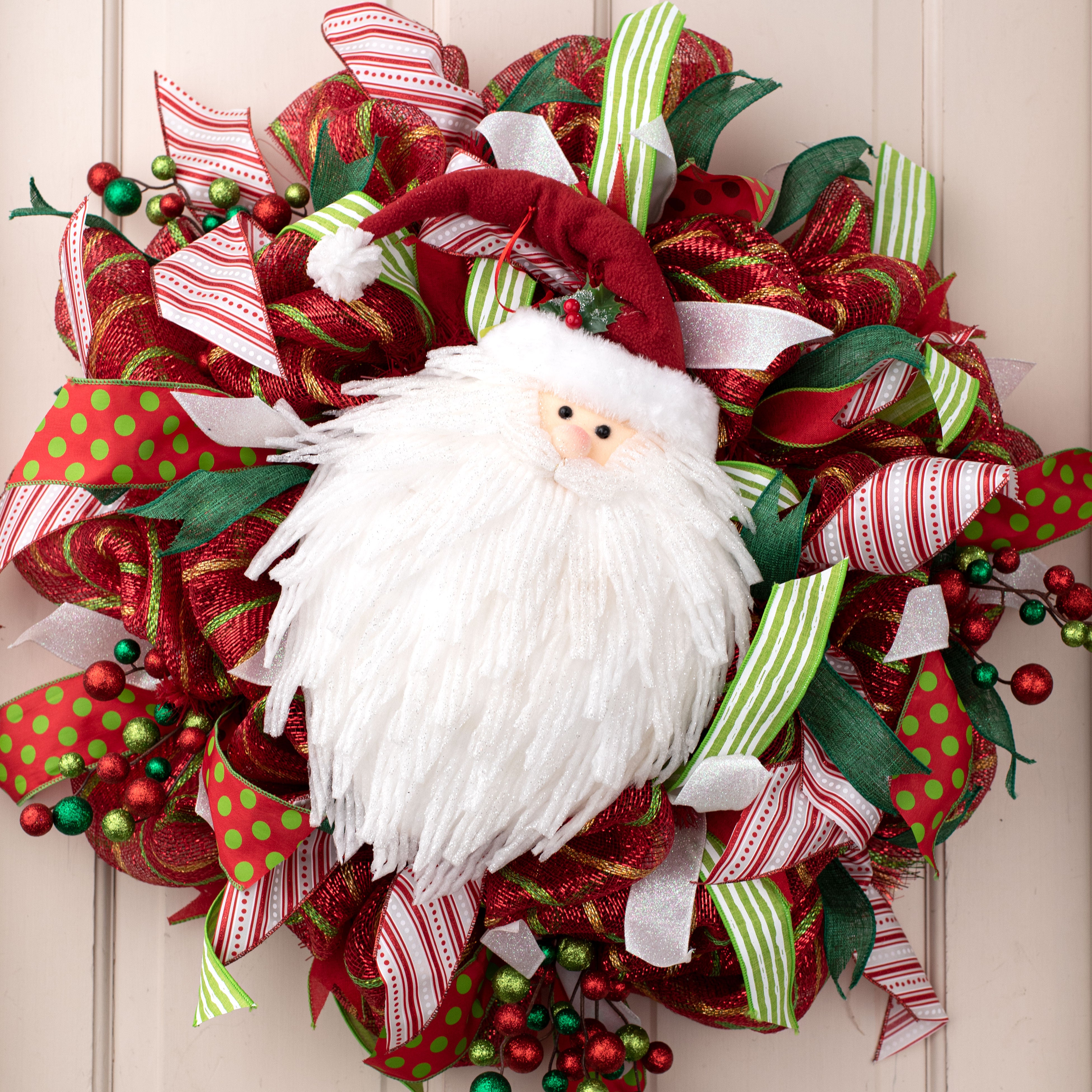 11" Santa Face Ornament Lifestyle Photo