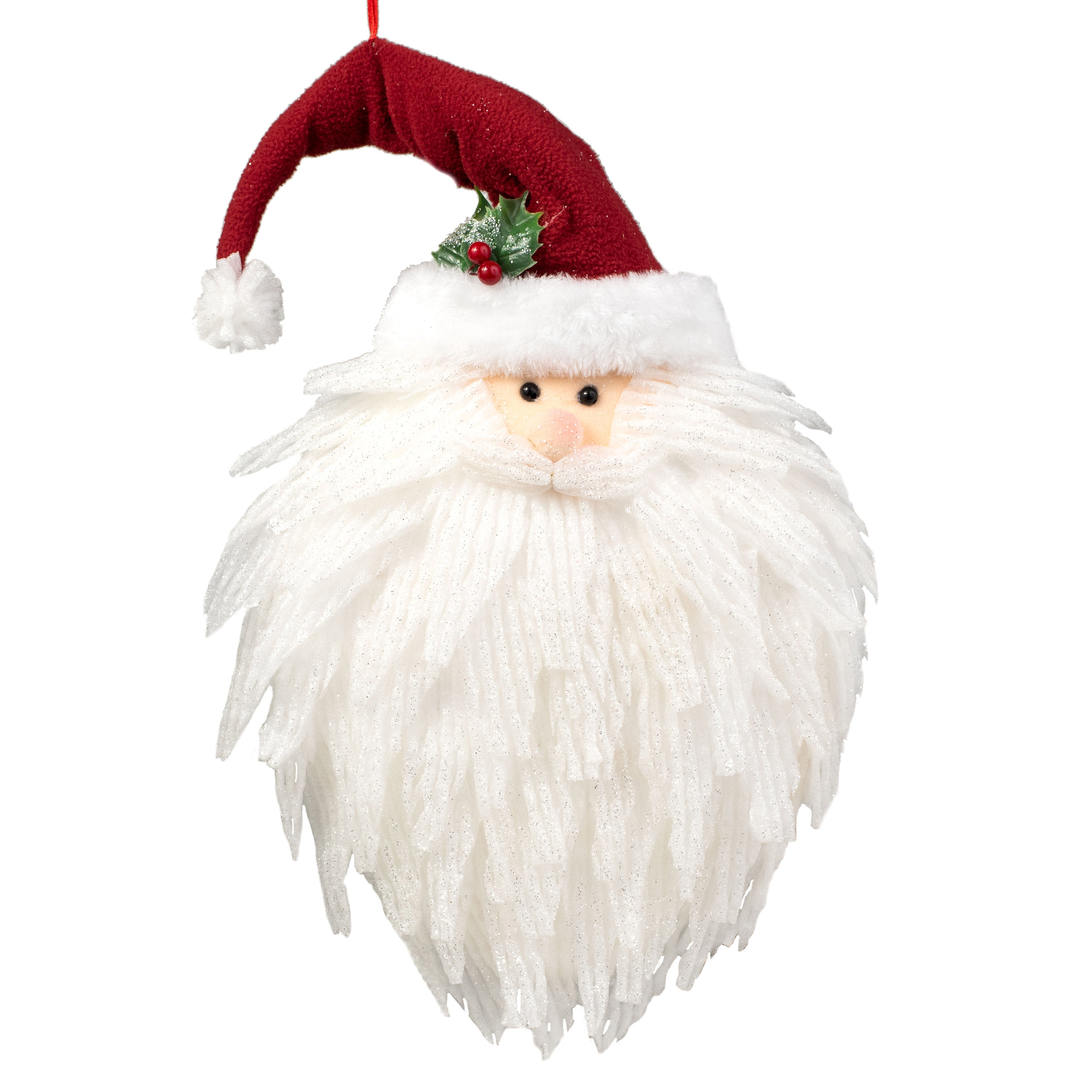 11" Santa Face Ornament Item Number: 84483RDWT
