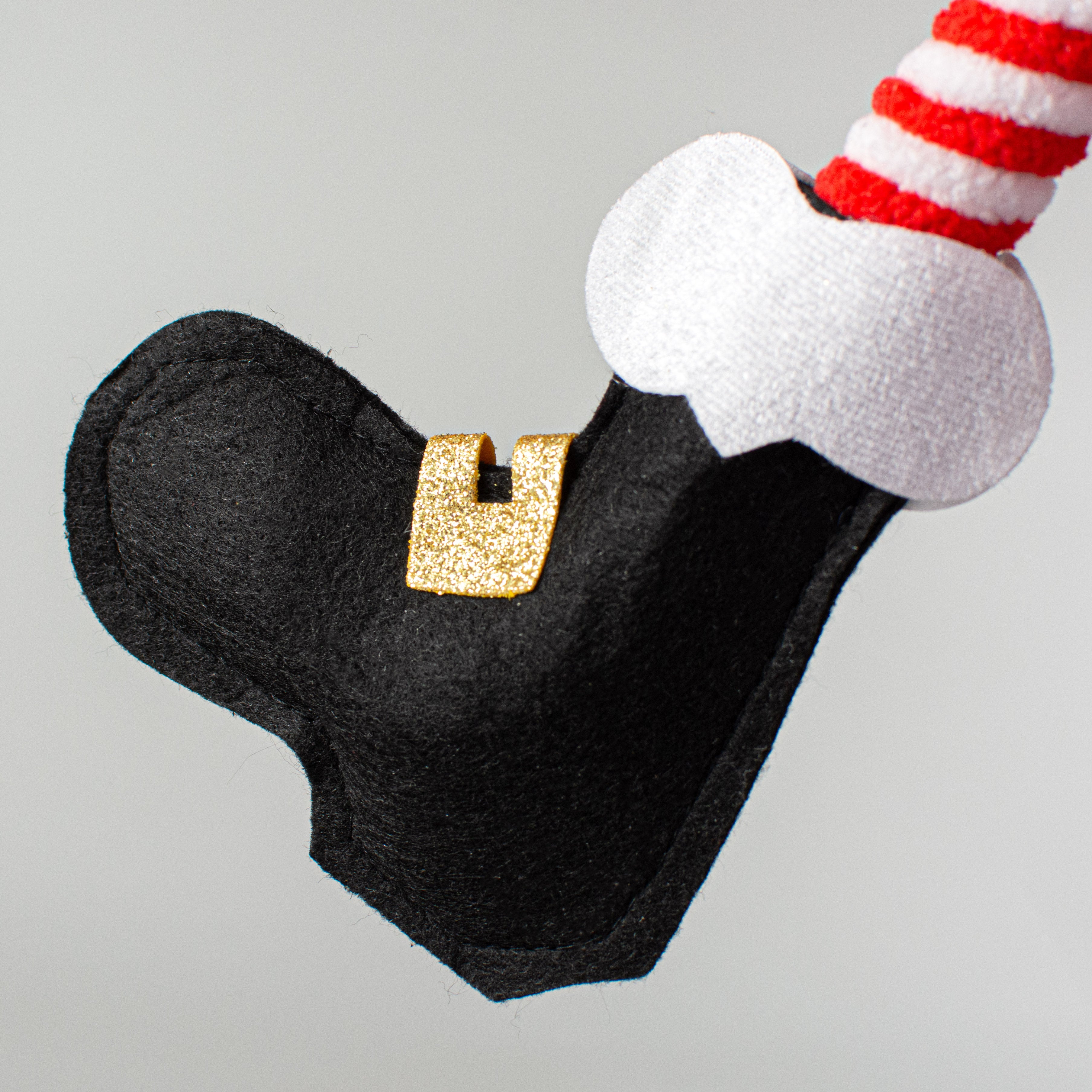 14" Santa Leg Christmas Spray detail photo 3