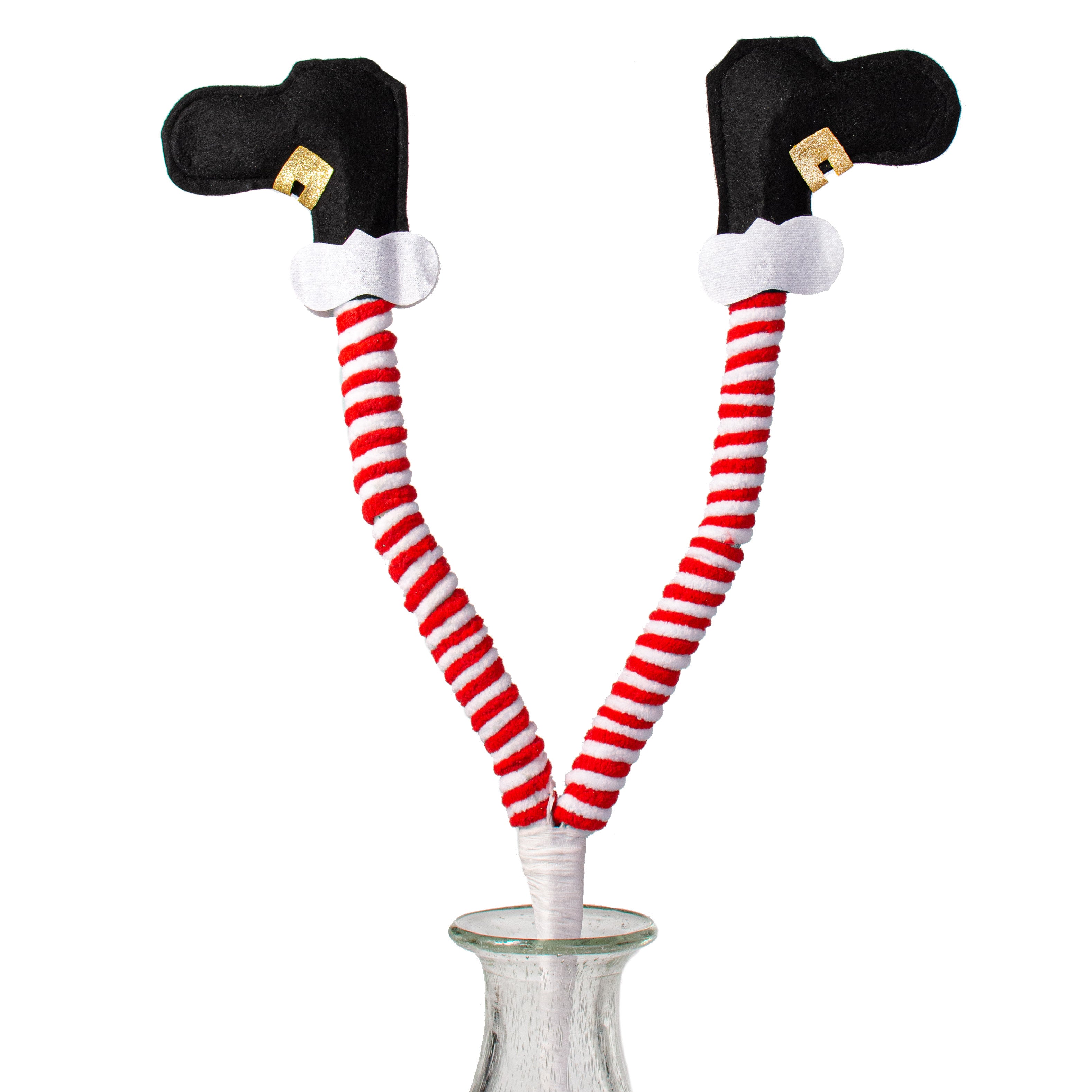 14" Santa Leg Christmas Spray Item Number: 82524RDWT
