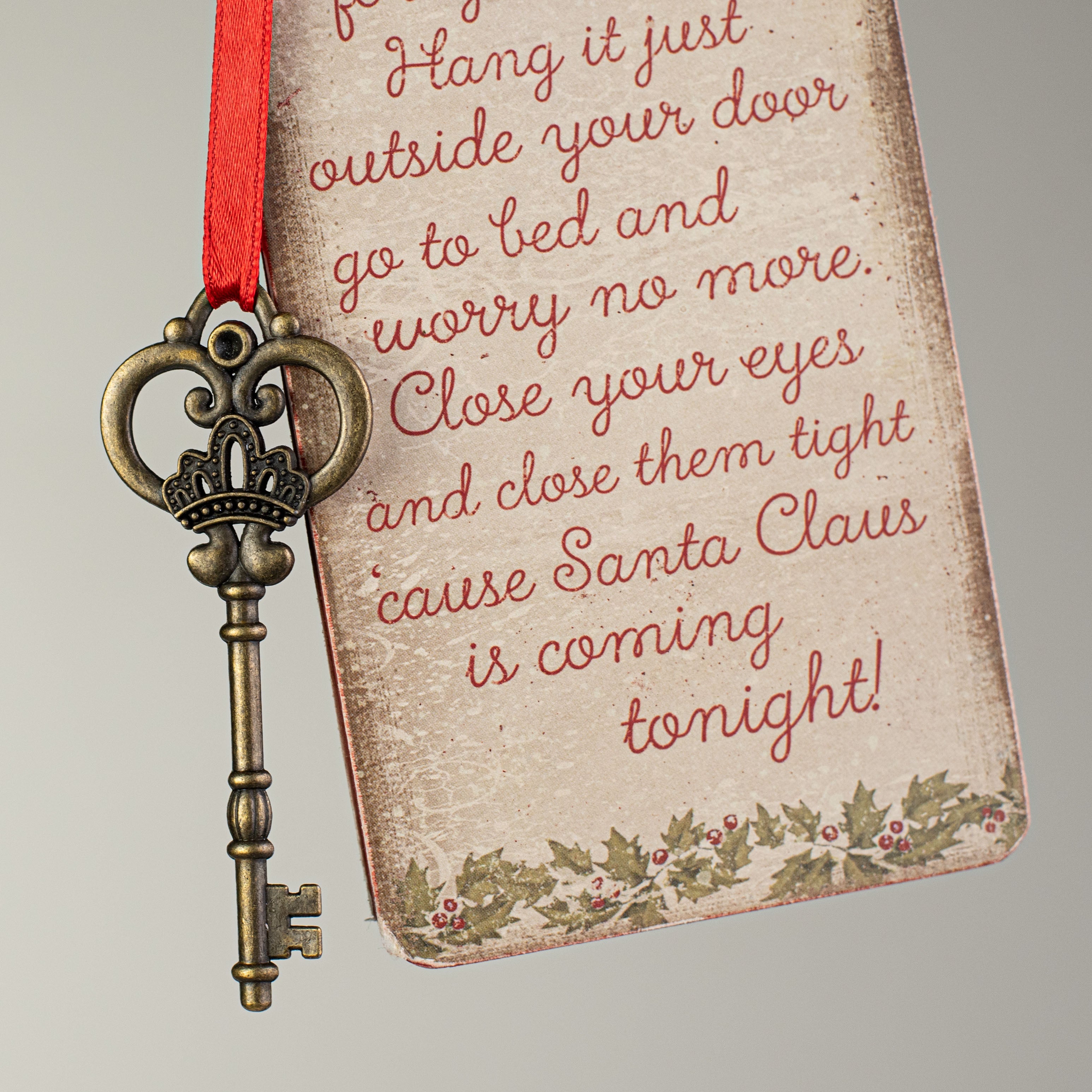 6" Santa Magic Key Ornament detail photo 5