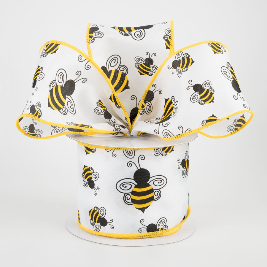 2.5" Satin Bumble Bee Ribbon (10 Yards) Lifestyle Photo