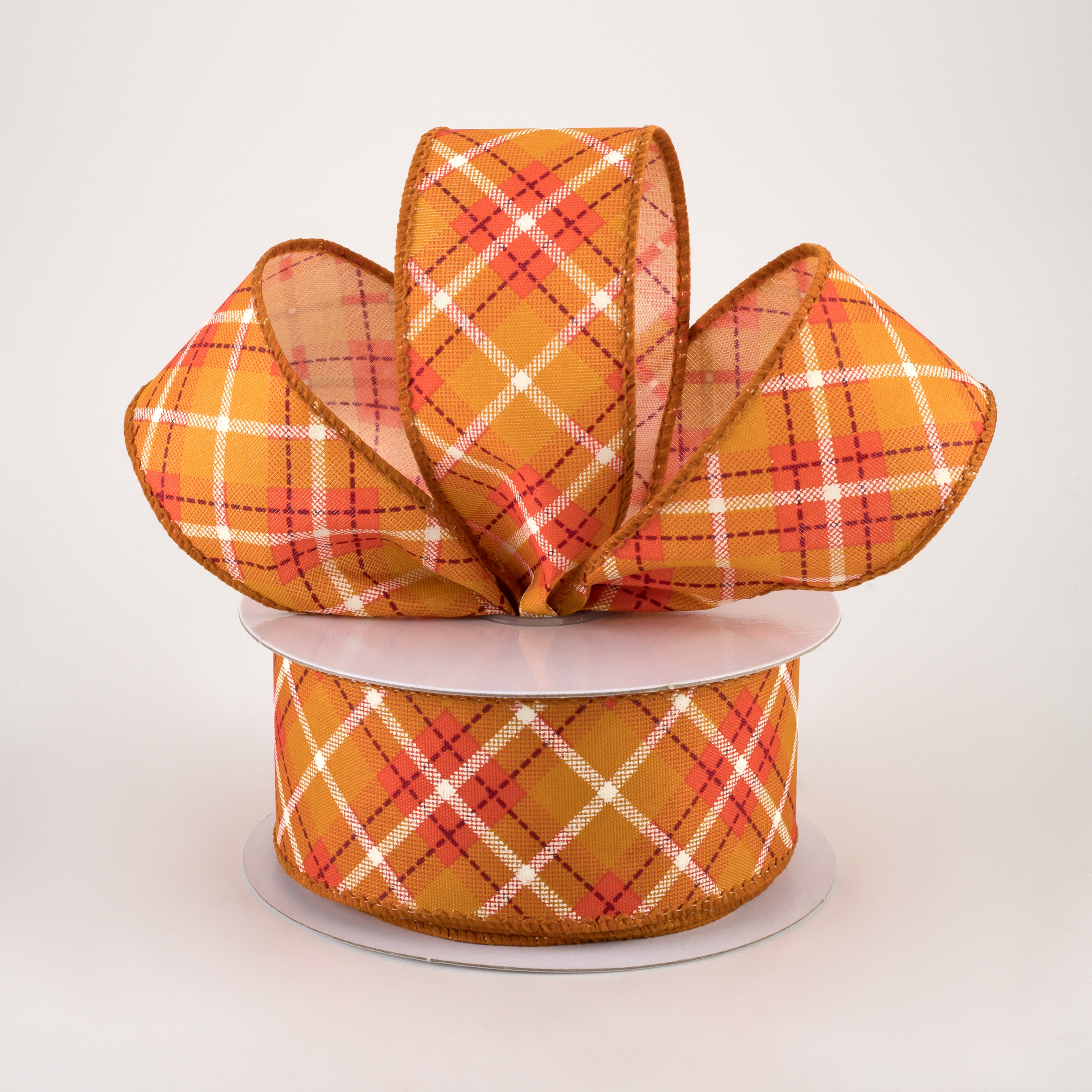 1.5" Satin Fall Argyle Plaid (10 Yards) Lifestyle Photo