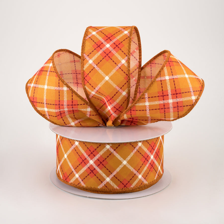 1.5" Satin Fall Argyle Plaid (10 Yards) Lifestyle Photo