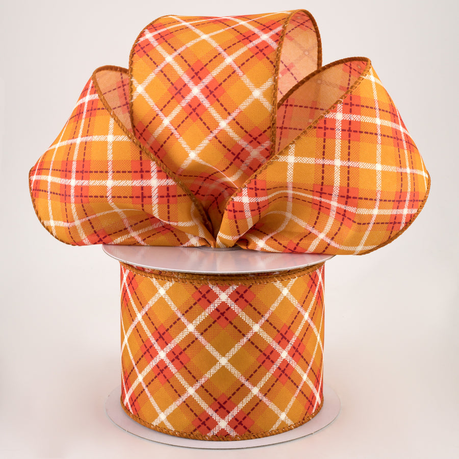 2.5" Satin Fall Argyle Plaid (10 Yards) Lifestyle Photo