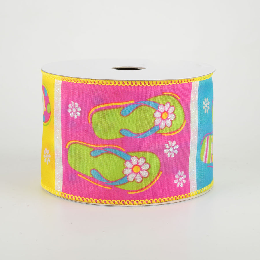 2.5" Satin Flip Flops Ribbon (10 Yards)