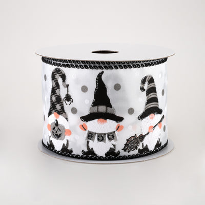 2.5" Satin Halloween Gnomes Ribbon: Grey (10 Yards) Item Number: 51207-40-21