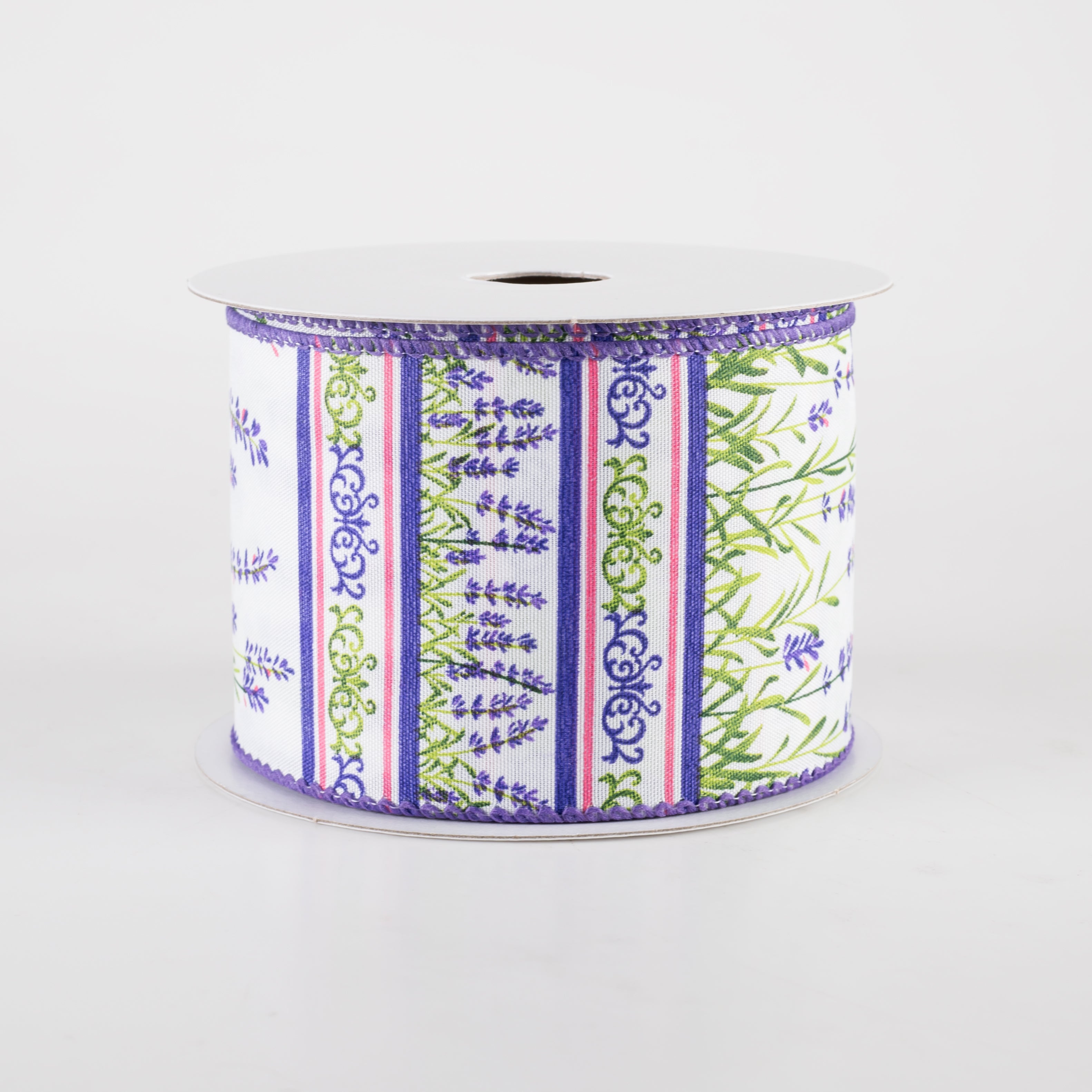2.5" Satin Lavender Stems Garden Ribbon (10 Yards) Item Number: 42411-40-30
