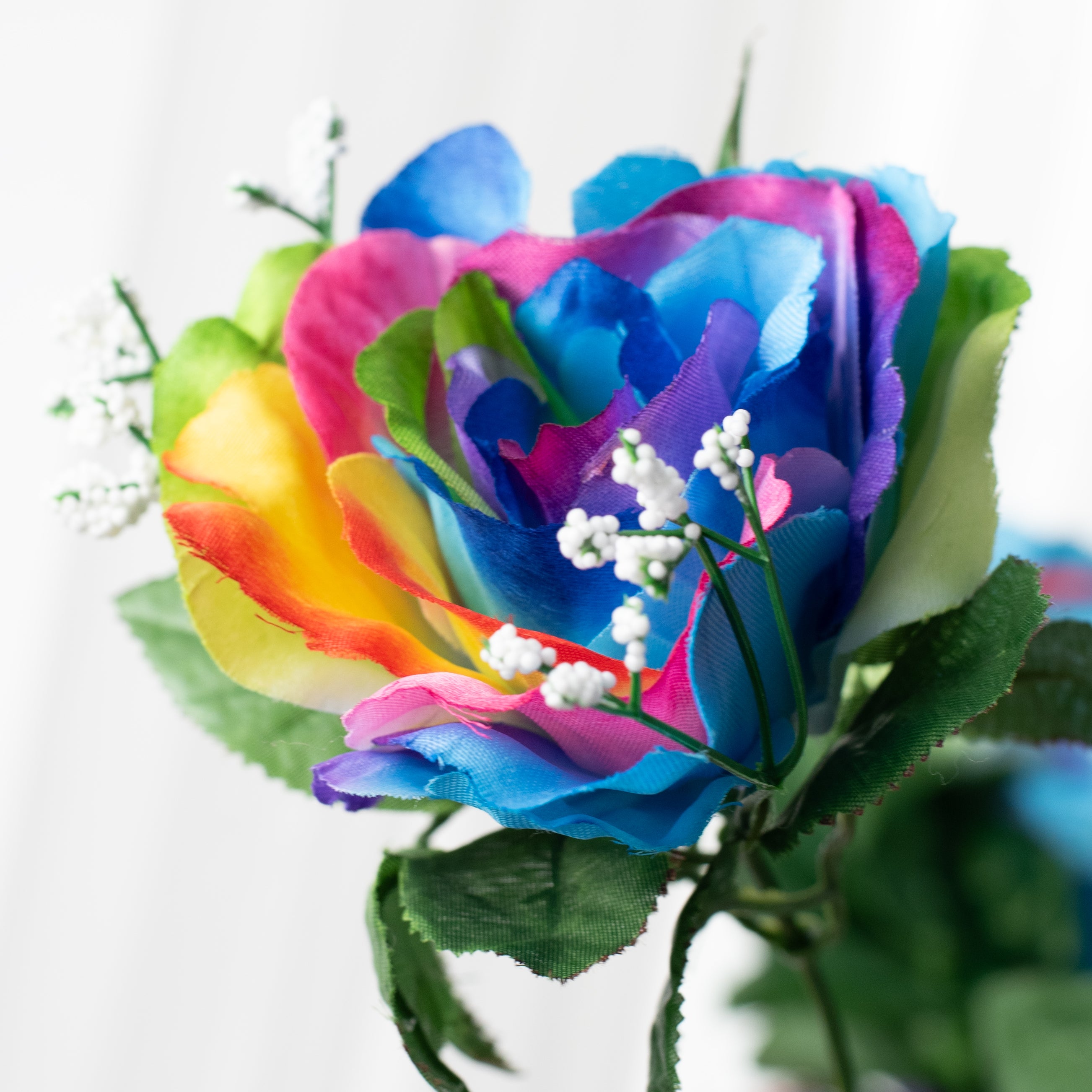 23" Satin Rose with Gypso: Rainbow detail photo 5