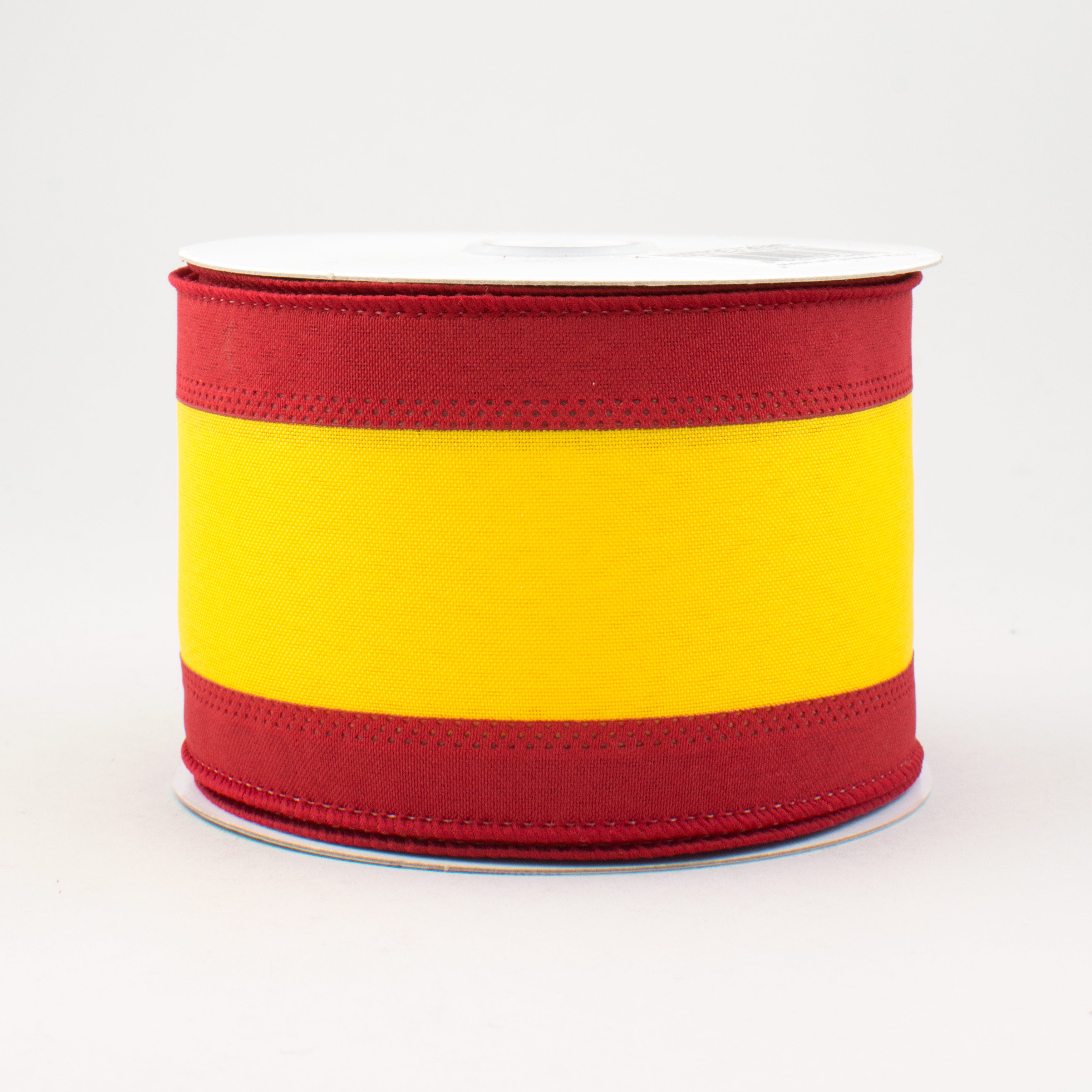 2.5" Satin Team Stripe Ribbon: Red & Gold (10 Yards) Item Number: RN527236
